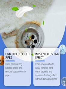 Drain Pipe Cleaner - Sink, Kitchen, Bathroom Drain Pipe Fast Dissolving Cleaner, Suitable For New And Old Drainage Pipes (Random Delivery)