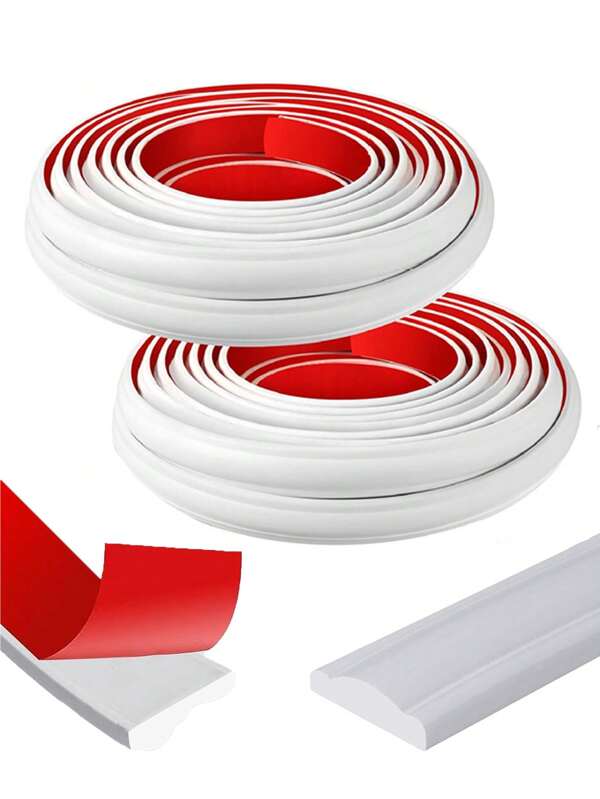 1pc PVC Self-Adhesive 3D Decorative Tile Trim Line, Flexible DIY Wall Trim Line For Chair Armrest, Panel - Suitable For Christmas Home Decor, Room And Living Room Decoration