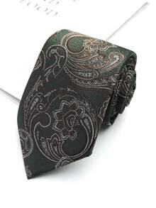 1pc Paisley Pattern Handmade Necktie, Suitable For Business, Casual, Party, Wedding, Gift - Multicolor - View 16