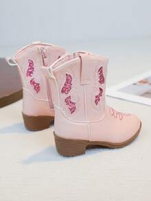 Girls' Boots Boots New Fashion Girls' Ankle Boots Stylish British Style Children's Boots - Pink - View 7