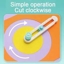 1 pieza Herramienta de corte manual ligera de 360 grados, cortador rotativo hecho a mano, diámetro de corte mínimo 2 cm, diámetro de corte máximo 20 cm