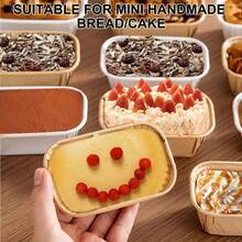 5/50100pcs Mini Loaf Cake Cases - Greaseproof Paper Liners, Muffin, Cupcake & Bread Baking Cups For Baking, Cupcakes, Muffins, And More - Non-Stick, Easy Cleanup, Reusable, And Durable Kraft Paper Loaf Pan For Commercial Kitchens, Bakeries, Parties, Weddings, Birthdays, Baking Accessories, Wedding Dessert Holders, Party Baking Supplies - Nhiều màu - Xem 5