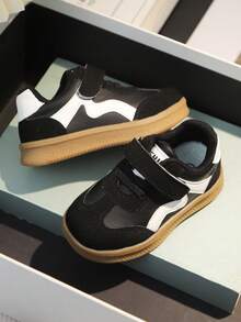 1 par de zapatillas deportivas casuales clásicas de suela de goma con diseño de gancho y bucle antideslizante y suave, de estilo unisex, adecuadas para el otoño