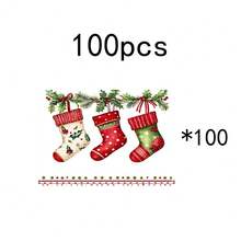 1pc/4pcs/6pcs/100pcs Christmas Stockings Pattern Placemats, Machine-Washed Rectangular Polyester Placemats, Table Protectors, Heat-Insulating Placemats, Restaurant Table Decorations, Party Supplies, Christmas Decorations, Can Be Given As Gift
