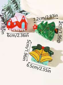 1 件可爱优雅的圣诞发夹，圣诞树铃铛发夹，女士发饰，防滑发夹，多功能发夹，适合圣诞节和派对场合秋季时尚爪夹冬季度假装女士