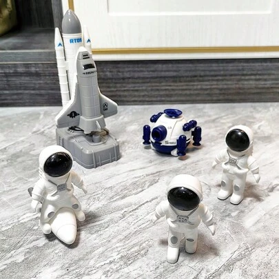 Weltraumrakete zum Starten für Kinder, Astronautenfigur, Raumfähre, ideales Geschenk für Jungen zu Geburtstag, Weihnachten, Neujahr