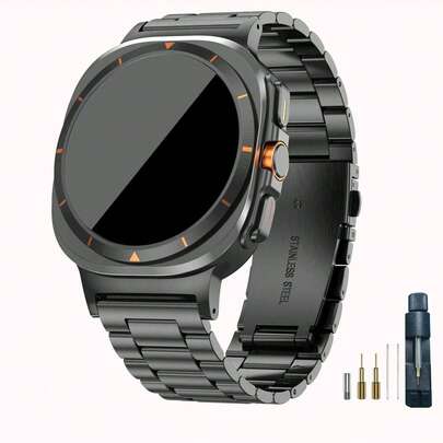 1pc Compatible With Samsung Galaxy Watch Ultra Band 47mm (2024-2025), Luxury Business Stainless Steel Metal Strap, Galaxy Watch Ultra 7 Bands For Men And Women