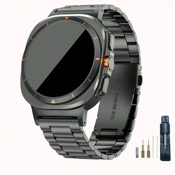 1pc Compatible With Samsung Galaxy Watch Ultra Band 47mm (2024-2025), Luxury Business Stainless Steel Metal Strap, Galaxy Watch Ultra 7 Bands For Men And Women