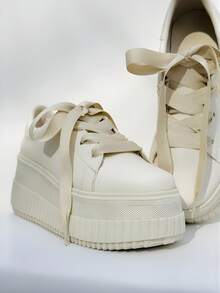 Women Wedge Sneakers - Beige - View 5