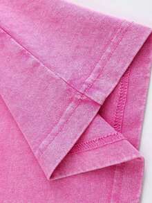 230g Washed, Definitely Printed T-Shirts From Skeletons, High-Quality Batik Cotton Vintage Fashion Brand T-Shirts, Men's T-Shirts, Summer T-Shirts, Holiday Gifts, Perfect Gifts. - 玫紅色 - 查看 5