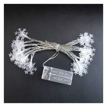 أضواء سلسلة شكل نجمة الثلج للزينة الكريسماسية، أضواء جنية صغيرة، أضواء ديكور نجمة الثلج الكريسماسية، بالجملة