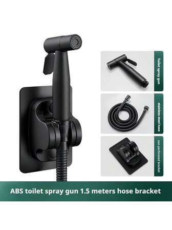 手持式马桶喷枪 - 不锈钢布尿布喷射式喷头，可调节水压，带喷水软管，适用于婴儿/女性私处清洗