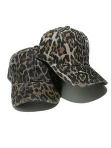 1pc Fashion Leopard Print Baseball Cap, Versatile Sun Hat For Women, Spring/Summer