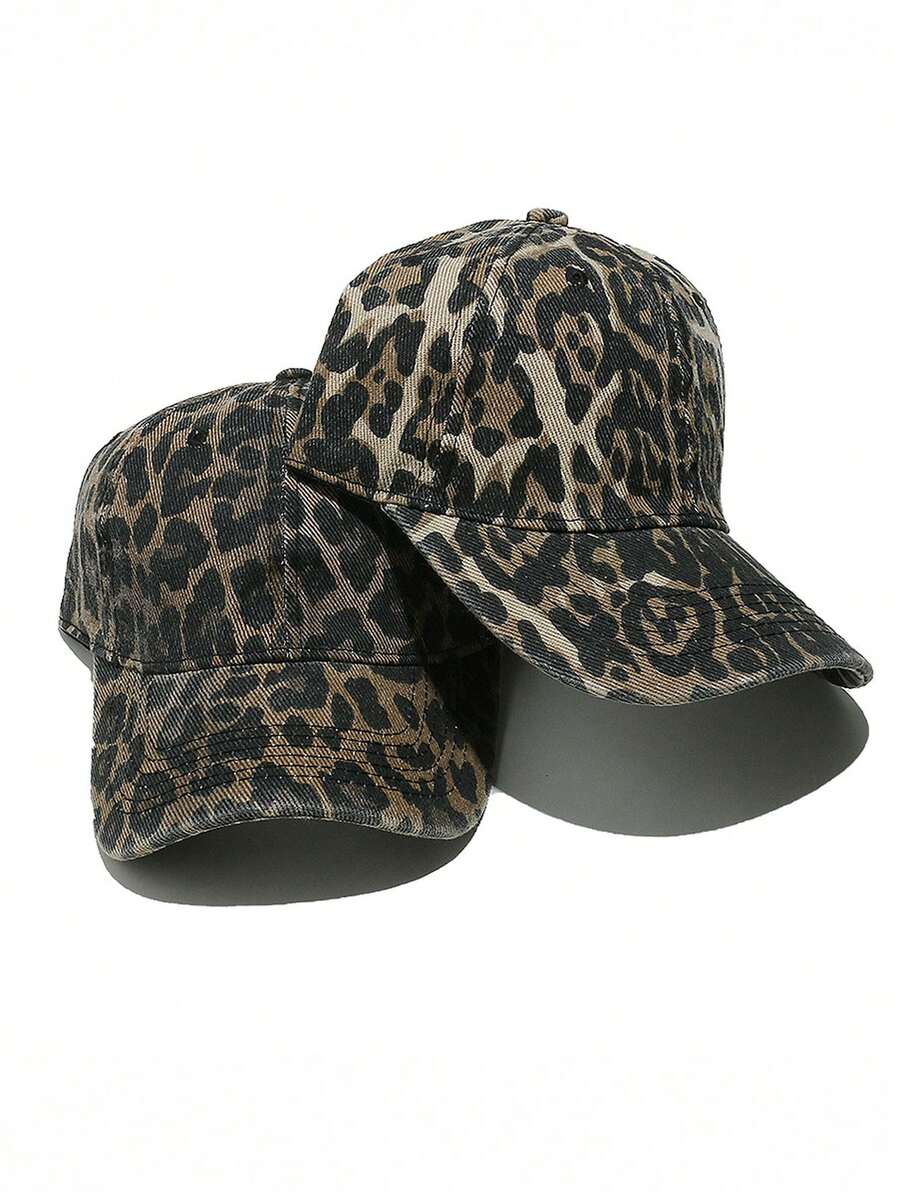 1pc Fashion Leopard Print Baseball Cap, Versatile Sun Hat For Women, Spring/Summer