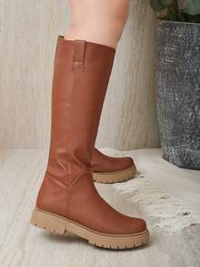 Women Knee-High Boots - Camel - View 2