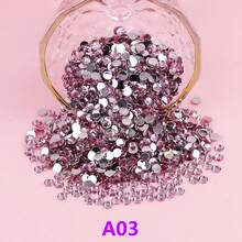 2毫米-6毫米树脂水钻，彩色，非热熔，平底，胶粘式，美甲宝石，闪亮水钻，果冻珠，适用于美甲、马克杯、瓶子、水杯、手机、化妆DIY配件等。