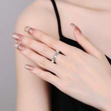 KAHOOT Anillo de moissanita de 2ct/4ct de plata de ley 925, unisex, adecuado como anillo de pareja para fiestas, viajes, San Valentín, Año Nuevo, viene con caja de regalo - 271 - Ver 5