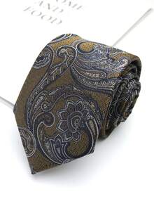 1pc Paisley Pattern Handmade Necktie, Suitable For Business, Casual, Party, Wedding, Gift - Multicolor - View 18
