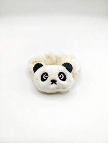 Autumn/Winter New Cute Panda Shaped Scrunchie Hair Ties Lovely Cartoon Hair Rope Ponytail Bun Hair Accessories, Casual & Elegant Street Style Hair Ties, Suitable For Spring, Summer, Autumn & Winter Ponytail Holders