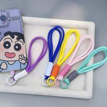 3-20pcs Creative Short Colorful Woven Mobile Phone Lanyard Key Chain Polyester Adjust Mobile Phone Lanyard Keychain Hanging Rope Bag Hanging Accessories Pendant Anti Lost Universal Short Phone Wrist Strap Rope Braided Colorful