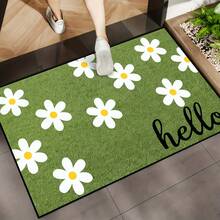 1 pieza, Alfombra de baño de lujo antideslizante con diseño de flores 3D brillante, súper suave, absorbente y de secado rápido de poliéster, fácil de limpiar y lavar - Excelente para la decoración del hogar y el uso en dormitorios, regalo perfecto para un nuevo hogar, accesorios de baño, decoración navideña, alfombra de cocina
