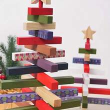 1-2 piezas Decoración de escritorio navideña creativa con árbol de madera giratorio de estilo fronterizo, adornos navideños y regalos para amigos