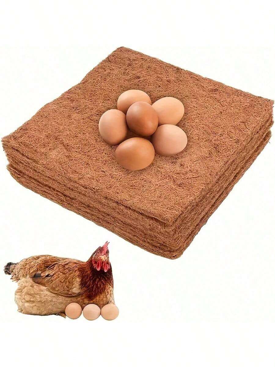Wiederverwendbare Kokosblatt-Matte, feuchtigkeitsbeständige und warme Nestunterlage für Vögel und Reptilien, einfach zu pflegen