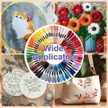 12/24/36/50/100/250 Colors 6-Strand 8m Embroidery Floss, Assorted Colors, Random Labels