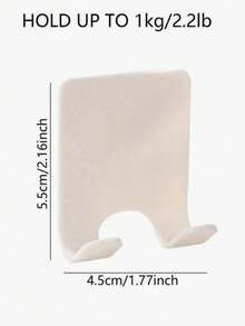 10pcs/1pc Plastic Wall Mount Hooks, No Drill Strong Self Adhesive Holder Razor Shaver Organizer Rack, Home Bathroom Office School Supply