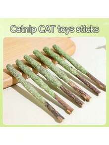12pcs Cat Cat Sticks, Cat Chew Toys, Natural Wood Sticks For Cats To Play And Relax, Helps Clean Teeth