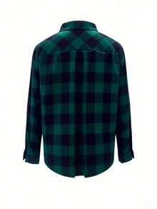 Women's Casual Long Sleeve Regular Blouse Spring - Dark Green - View 2