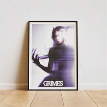 1 Pc Grimes Purple Gradient Scanline Effect Poster, Wall Art, Wall Decoration, Canvas Print, Oil Painting Poster, Modern Minimalist Style Print, Living Room And Room Decoration, Bathroom Decoration, Ideal Gift, No Frame ﻿