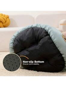 10.89kg Capacity Soft Round Dog Bed With Plush Cover, Non-Slip Bottom, Machine Washable Polyester Fiber, Suitable For Small To Large Dogs, Enhances Home Comfort