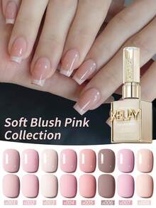 XEIJAYI 8Pcs 15ml Gel Nail Polish Set Semi Permanent UV Gel Polish Kits All For Manicure Kit Soak Off UV LED Vernis Nail Art DIY Home Salon Gift For Women - Hồng - Xem 3