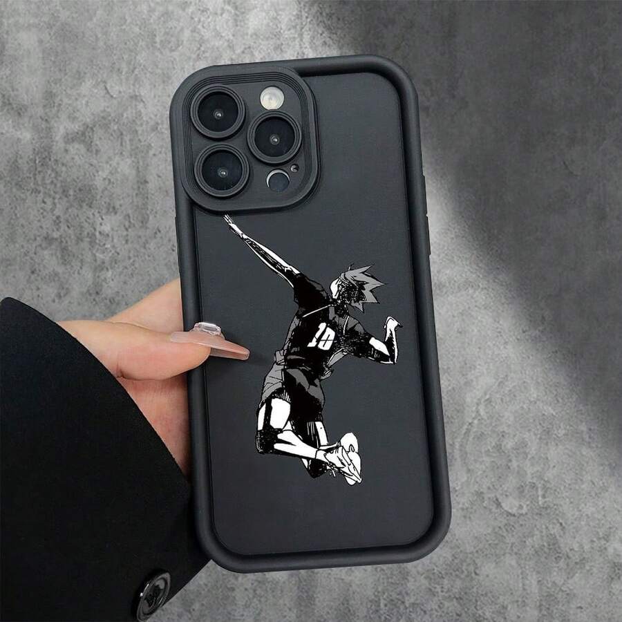 Entrega Local Caliente No. 10 Anime Chico de Fútbol Patrón Creativo de Dibujos Animados, Nueva Funda de Teléfono con Escalera de Ojos de Cielo, Divertida, Sencilla, de Moda, Personalidad, , Regalo de Vacaciones para Parejas, Funda de Teléfono para iPhone - Blanco antiguo - Ver 1