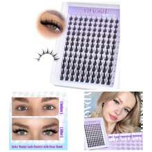 Anime Lash Clusters With Spikes Manga Eyelash Clusters Band Spiky Clusters Eyelash Extensions Natural Cluster Lashes Wispy 10 - 16mm Lash Extension Band Individual Lashes 120Pcs - 動漫02 - 查看 2