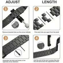 1pc Women's And Men's AppleWatch Band Bracelets Replaceable Strap Wristband, Stainless Steel Adjustable Quick Release Waterproof Breathable Bracelet Smartwatch Accessories For Mother's Day,Father's Day,Holiday Gifts For Men And Women - Silver - View 4