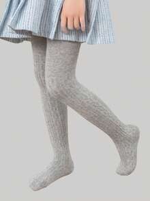 1件装 新生女童白色针织连裤袜 春/秋/夏 儿童幼儿打底裤 袜子 女婴连裤袜