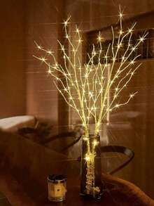 1pc 20-Bulb Artificial Branch Lamp LED String Lights, Creative Decorative Lighting For Living Room, Bedroom, Coffee Shop, Holiday Home - Multicolor - View 7