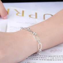 1pc Handmade 925 Silver Plated Bracelet, Unique Korean Indie Design