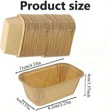 5/50100pcs Mini Loaf Cake Cases - Greaseproof Paper Liners, Muffin, Cupcake & Bread Baking Cups For Baking, Cupcakes, Muffins, And More - Non-Stick, Easy Cleanup, Reusable, And Durable Kraft Paper Loaf Pan For Commercial Kitchens, Bakeries, Parties, Weddings, Birthdays, Baking Accessories, Wedding Dessert Holders, Party Baking Supplies - Nhiều màu - Xem 3