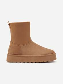 Soft Faux Fur Winter Boots For Women Casual - Camel - View 3