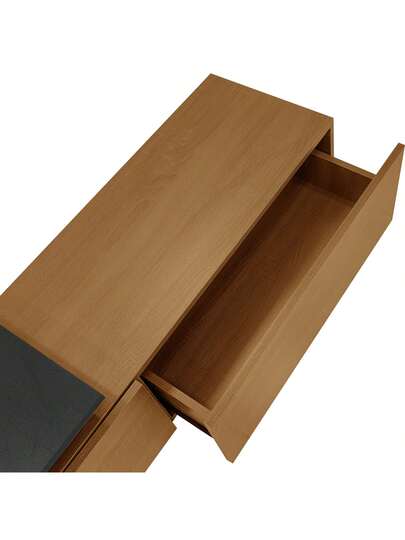 Sairedel Moderne TV Cabinet In High Gloss Wit LED Lighting Elegante Glass Shelves Practical Storage Space Wood Look Living Room Furniture view 6