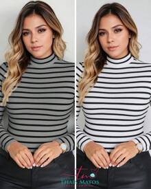 2 Cinza /listrado Branco