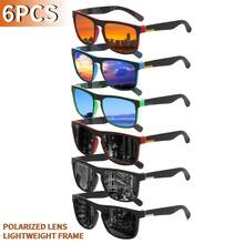6PCSMen's Fashion Sports Sunglasses Combo 2026 New Cycling Goggles Retro Eyeglasses Coated High-End Outdoor Sports Colorful Polarized Metal Hinge Suitable For Driving, Daily Outing, Party, Beach, Sunscreen - Nhiều màu - Xem 10
