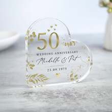 Personalized 50th Anniversary Gift, Gold Anniversary Gift, 50th Wedding Anniversary Keepsake Plaque, Gold 50th Anniversary Gift For Couple,Wedding Anniversary Gift For Presents ,Gift For Wife Or Husband - Best Personalized Gifts For Everyone. - 50th Anniversary Golden Wedding Card - View 11