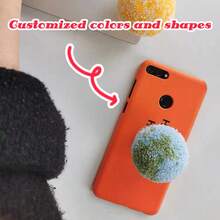 1 Stück personalisierter bestickter Plüsch Dekor, personalisierter Handyhalter, handgefertigte bestickter personalisierter/bonbonfarbener Kunstwerke, in Form von Buchstaben/rund/Herz, personalisierter Handyhalter/Anhänger, personalisiertes Plüsch Kunstwerk, kann als Geburtstags-/Party-/Alltagsdekor Geschenk verwendet werden, einzigartiges Geschenk für Familie/Freunde/Lehrer/Freundin/Freund/Mutter/Schwester, geeignet für Halloween/Thanksgiving/Weihnachten/Neujahr Geschenke