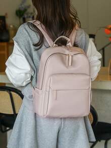 防水大容量背包，时尚百搭 - 紫色 - 查看 2