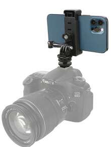 Multifunctional Hot Shoe Mount Phone Clip, Compatible With Mirrorless And DSLR Cameras - Type C - View 3