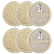 3PCS Natural Facial Scrub Pads – Soft Yet Effective Exfoliation For Smooth Skin! Ideal For Daily Cleansing & Makeup Removal. Perfect For Autumn Skincare & Holiday Pampering! - Màu xơ mướp - Xem 2